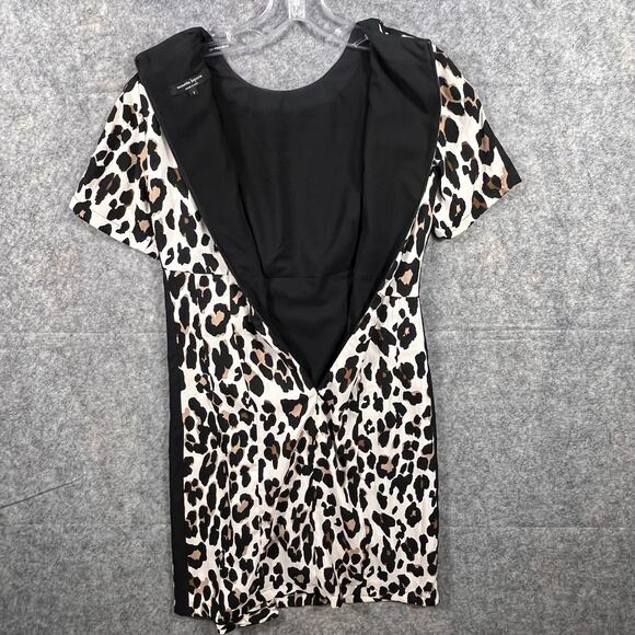 Nanette Lepore Women's Black Short Sleeve Wildlife Sheath Dress Size 2,‎ - Picture 9 of 11